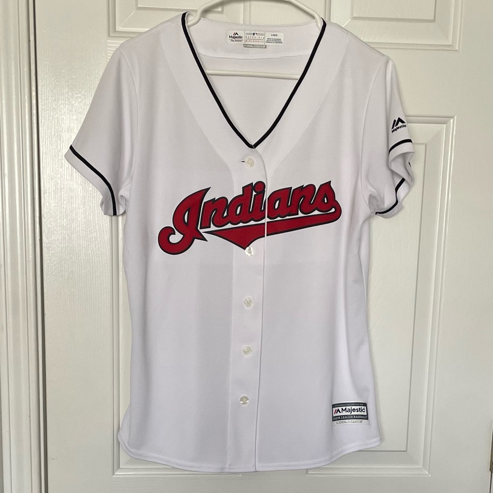 Cleveland Indians Majestic Cool Base Women's Jersey Large